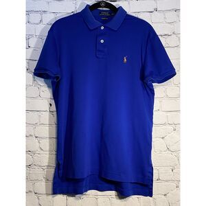 Polo by Ralph Lauren Men's Short Sleeve Polo Shirt Size M Blue Pima Soft Touch